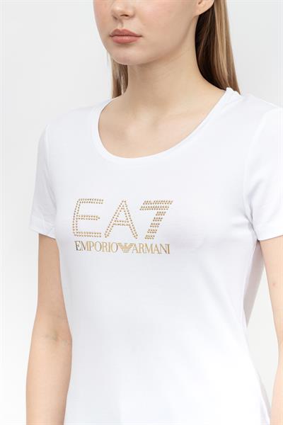 EA7 Kadın Bisiklet Yaka T-Shirt