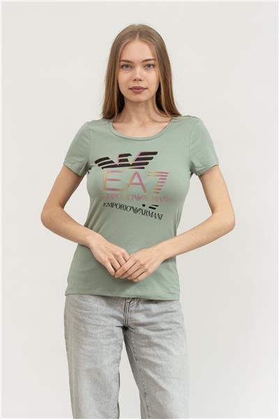 EA7 Kadın Bisiklet Yaka T-Shirt