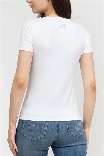 EA7 Kadın Bisiklet Yaka T-Shirt