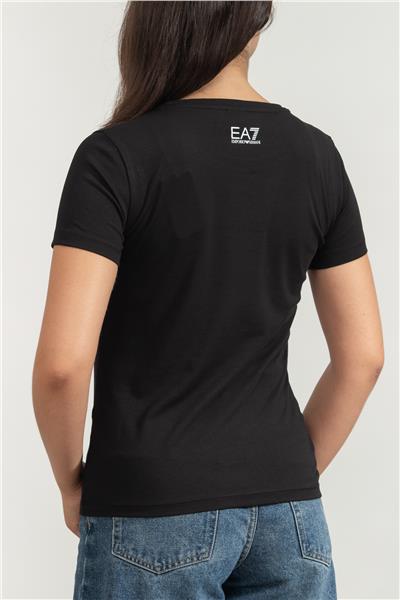 EA7 Kadın Bisiklet Yaka T-Shirt