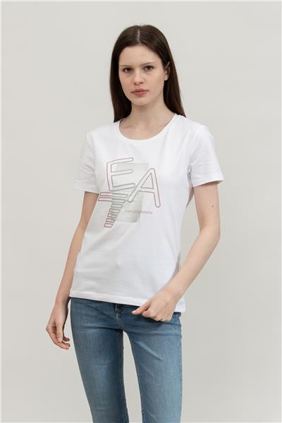 EA7 Kadın Bisiklet Yaka T-Shirt
