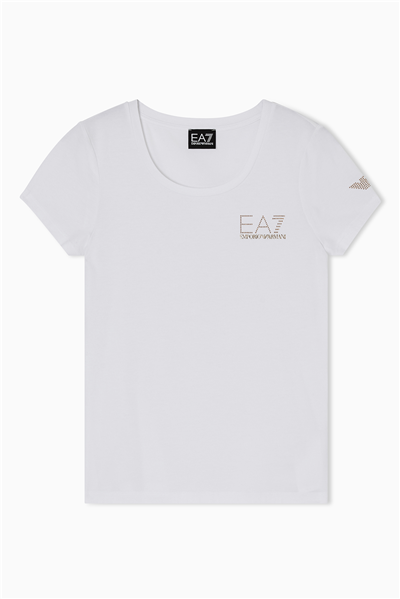 EA7 Kadın Bisiklet Yaka T-Shirt