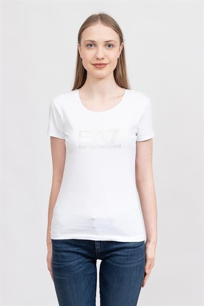 EA7 Kadın Bisiklet Yaka T-Shirt