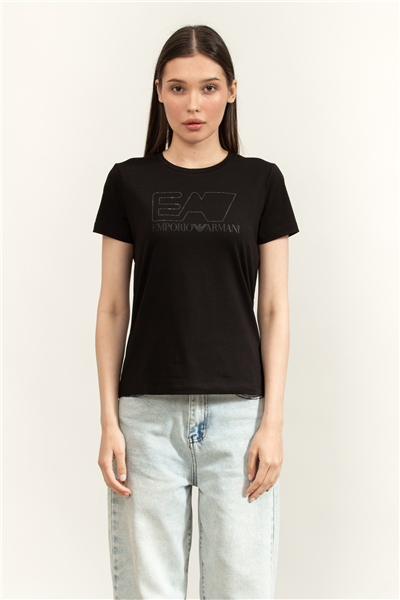 EA7 Kadın Bisiklet Yaka T-Shirt