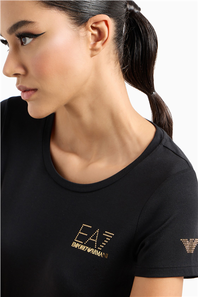 EA7 Kadın Bisiklet Yaka T-Shirt