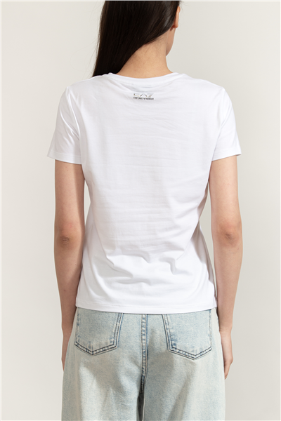 EA7 Kadın Bisiklet Yaka T-Shirt