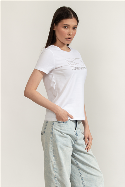 EA7 Kadın Bisiklet Yaka T-Shirt