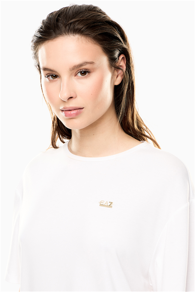 EA7 Kadın Bisiklet Yaka T-Shirt