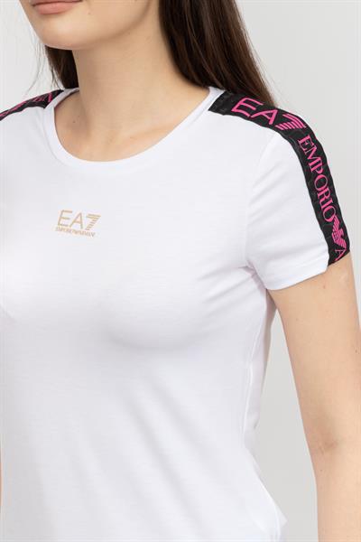 EA7 Kadın Bisiklet Yaka T-Shirt