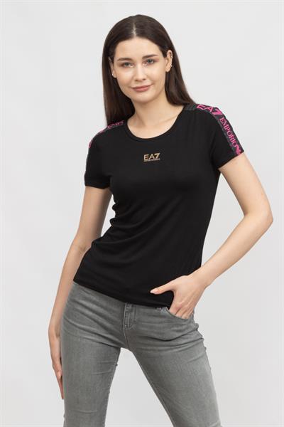 EA7 Kadın Bisiklet Yaka T-Shirt