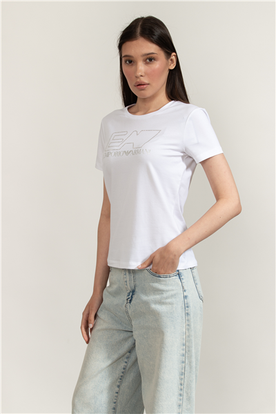 EA7 Kadın Bisiklet Yaka T-Shirt