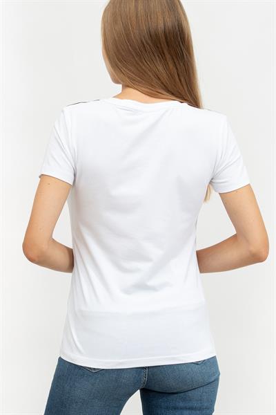 EA7 Kadın Bisiklet Yaka T-Shirt