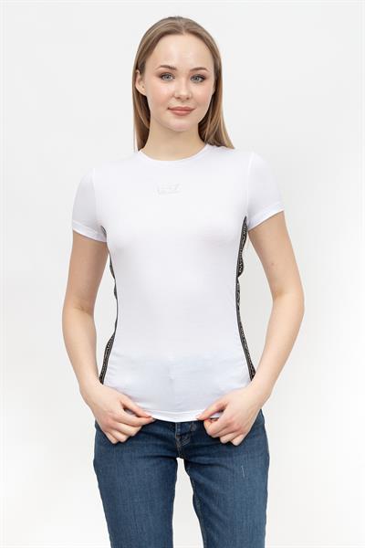 EA7 Kadın Bisiklet Yaka T-Shirt