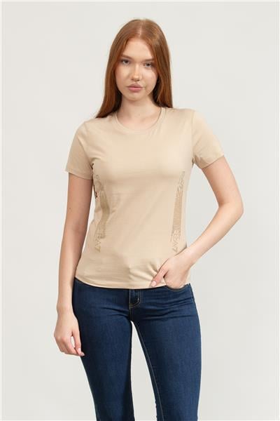 EA7 Kadın Bisiklet Yaka T-Shirt