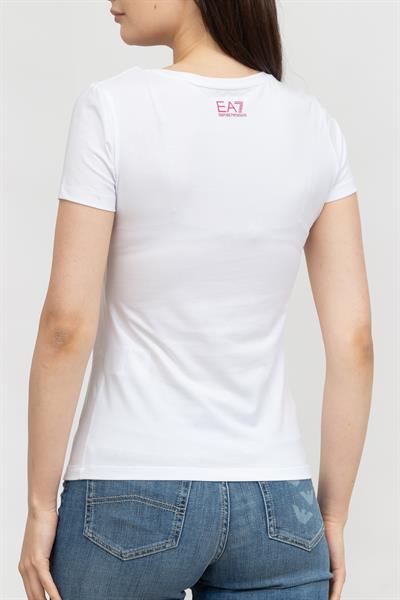 EA7 Kadın Bisiklet Yaka T-Shirt