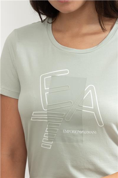 EA7 Kadın Bisiklet Yaka T-Shirt