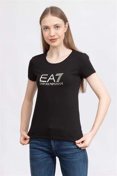 EA7 Kadın Bisiklet Yaka T-Shirt