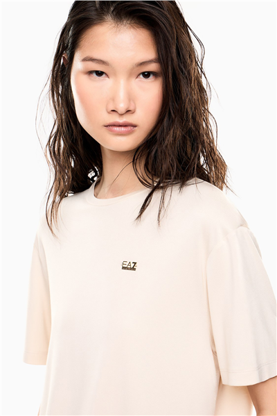 EA7 Kadın Bisiklet Yaka T-Shirt
