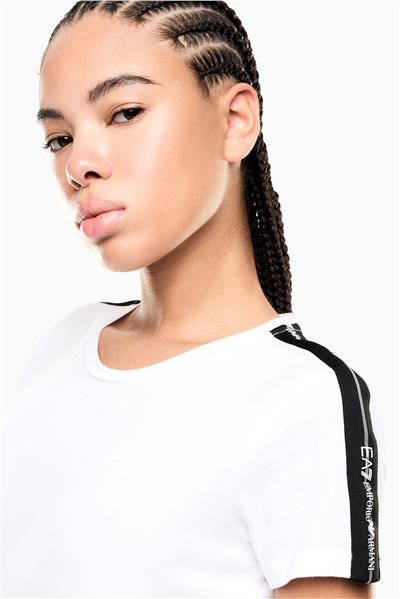 EA7 Kadın Bisiklet Yaka T-Shirt