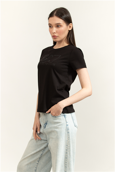 EA7 Kadın Bisiklet Yaka T-Shirt