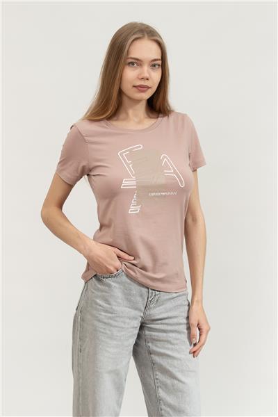 EA7 Kadın Bisiklet Yaka T-Shirt