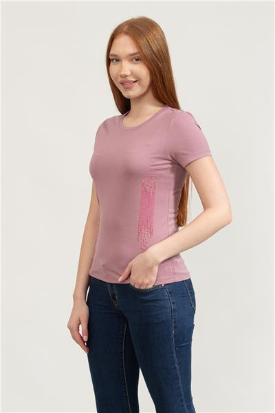 EA7 Kadın Bisiklet Yaka T-Shirt
