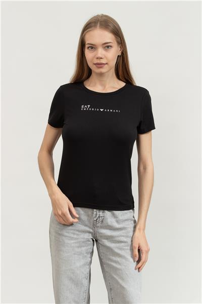 EA7 Kadın Bisiklet Yaka T-Shirt