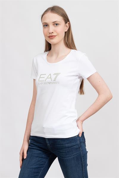 EA7 Kadın Bisiklet Yaka T-Shirt