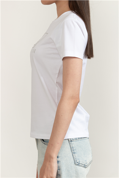 EA7 Kadın Bisiklet Yaka T-Shirt