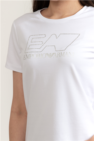 EA7 Kadın Bisiklet Yaka T-Shirt