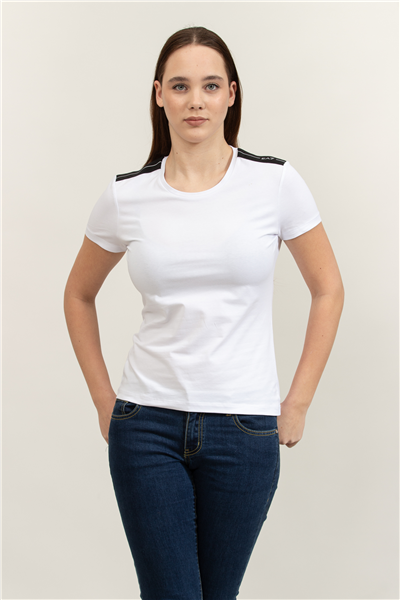 EA7 Kadın Bisiklet Yaka T-Shirt