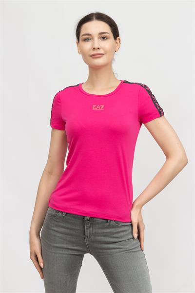 EA7 Kadın Bisiklet Yaka T-Shirt