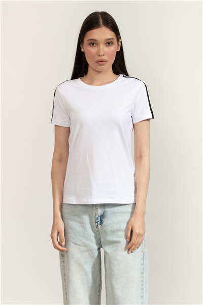 EA7 Kadın Bisiklet Yaka T-Shirt