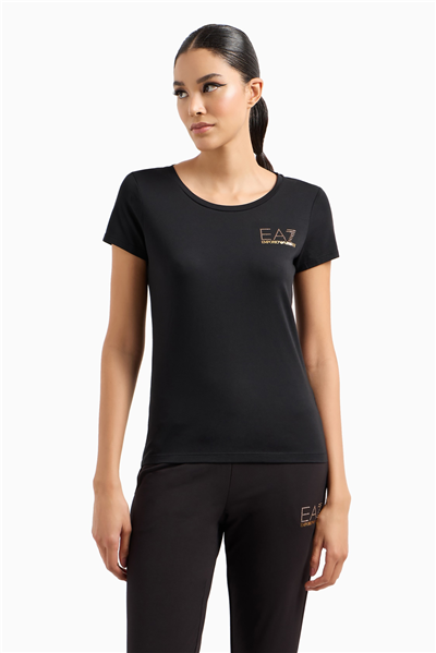EA7 Kadın Bisiklet Yaka T-Shirt
