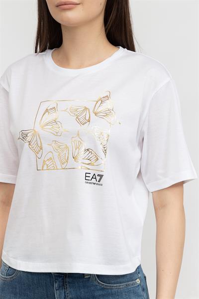 EA7 Kadın Bisiklet Yaka T-Shirt