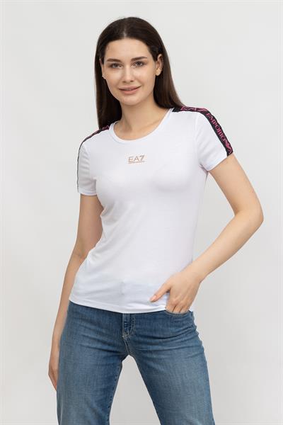 EA7 Kadın Bisiklet Yaka T-Shirt