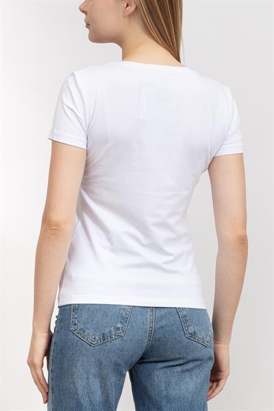 EA7 Kadın Bisiklet Yaka T-Shirt