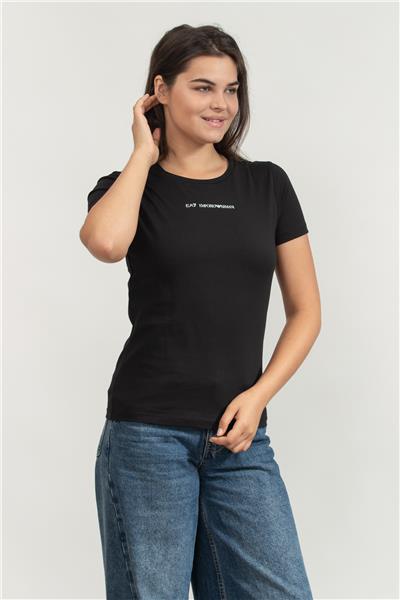 EA7 Kadın Bisiklet Yaka T-Shirt