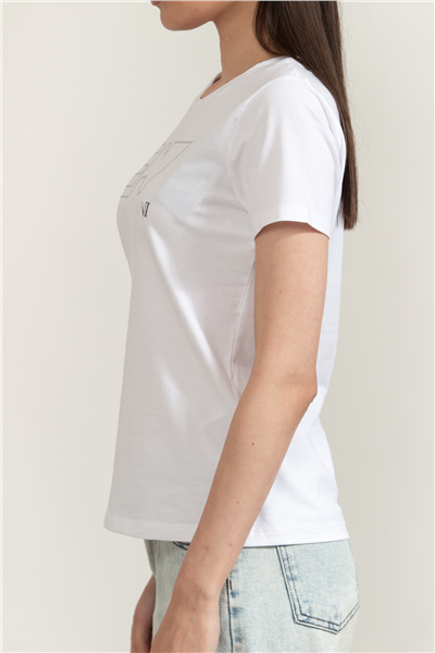 EA7 Kadın Bisiklet Yaka T-Shirt