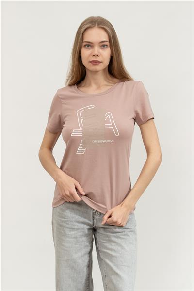 EA7 Kadın Bisiklet Yaka T-Shirt