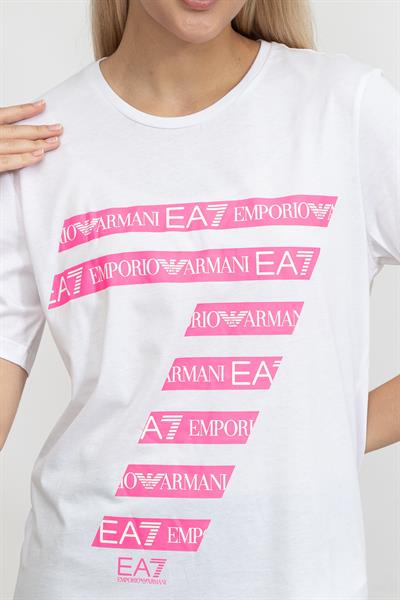 EA7 Kadın Bisiklet Yaka T-Shirt