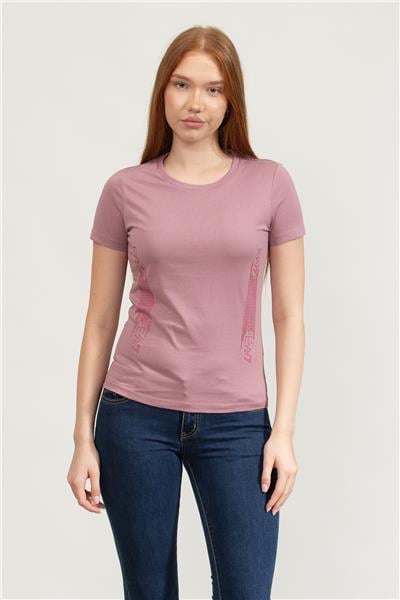 EA7 Kadın Bisiklet Yaka T-Shirt