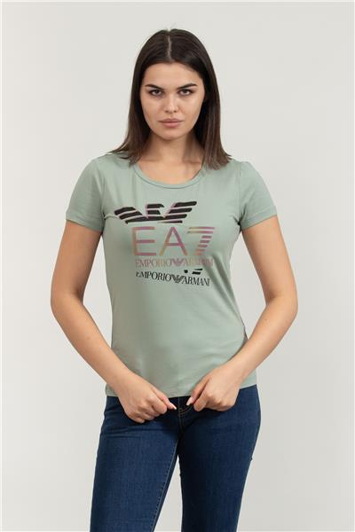 EA7 Kadın Bisiklet Yaka T-Shirt