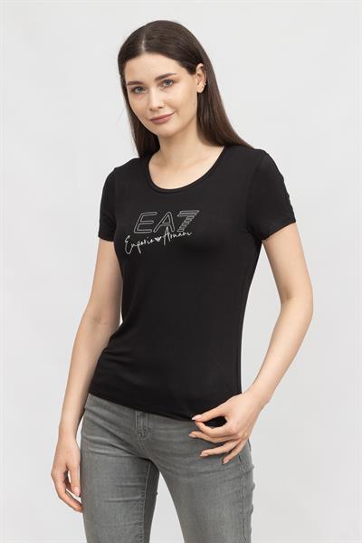 EA7 Kadın Bisiklet Yaka T-Shirt