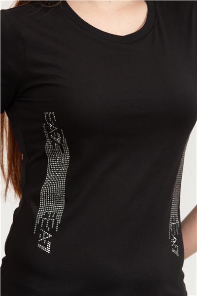 EA7 Kadın Bisiklet Yaka T-Shirt