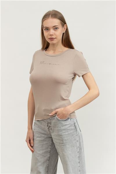 EA7 Kadın Bisiklet Yaka T-Shirt