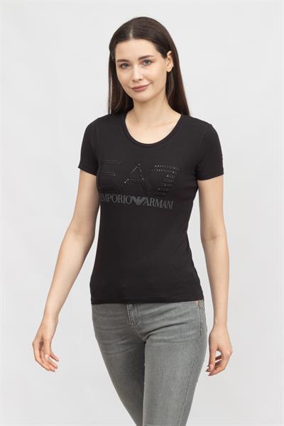 EA7 Kadın Bisiklet Yaka T-Shirt