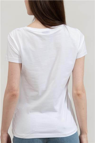 EA7 Kadın Bisiklet Yaka T-Shirt