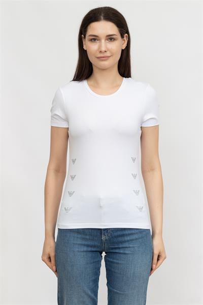 EA7 Kadın Bisiklet Yaka T-Shirt