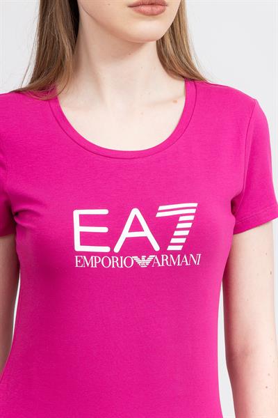 EA7 Kadın Bisiklet Yaka T-Shirt